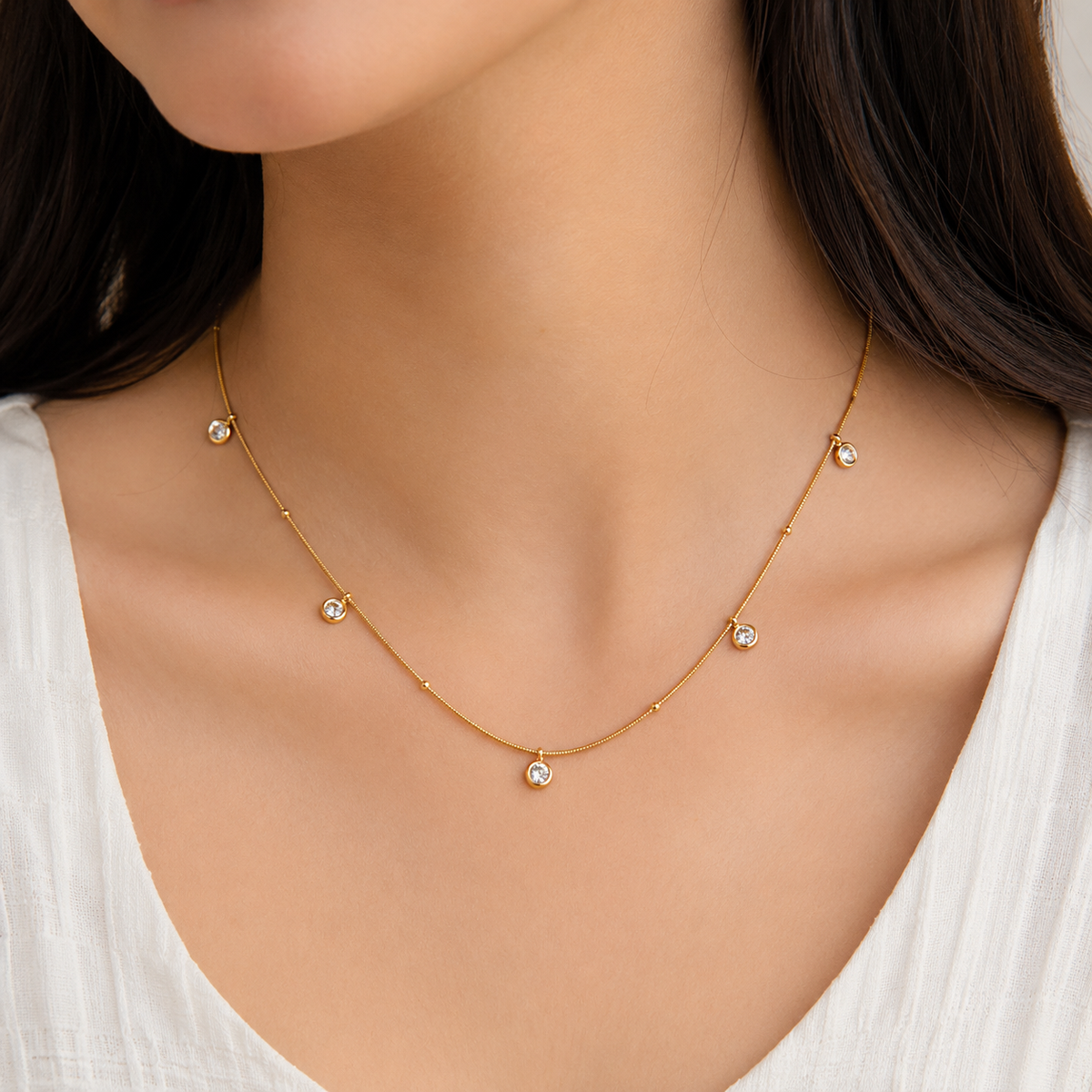 ROUND ZIRCON NECKLACE