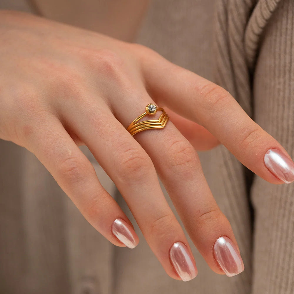GOLDEN HEART RING