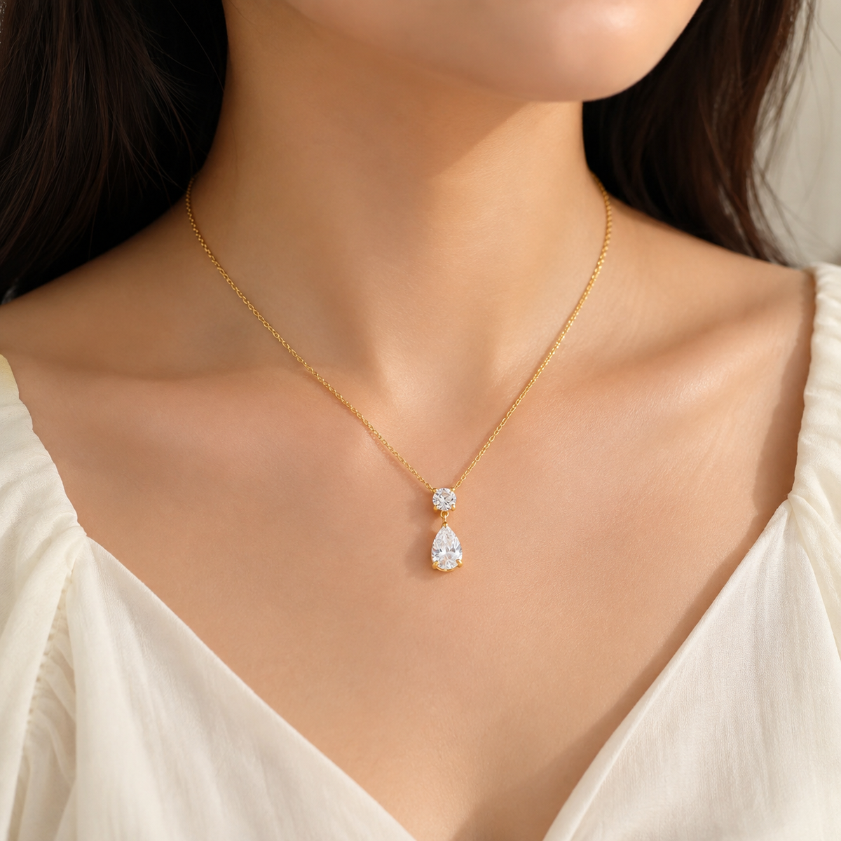 DIAMOND DROP NECKLACE