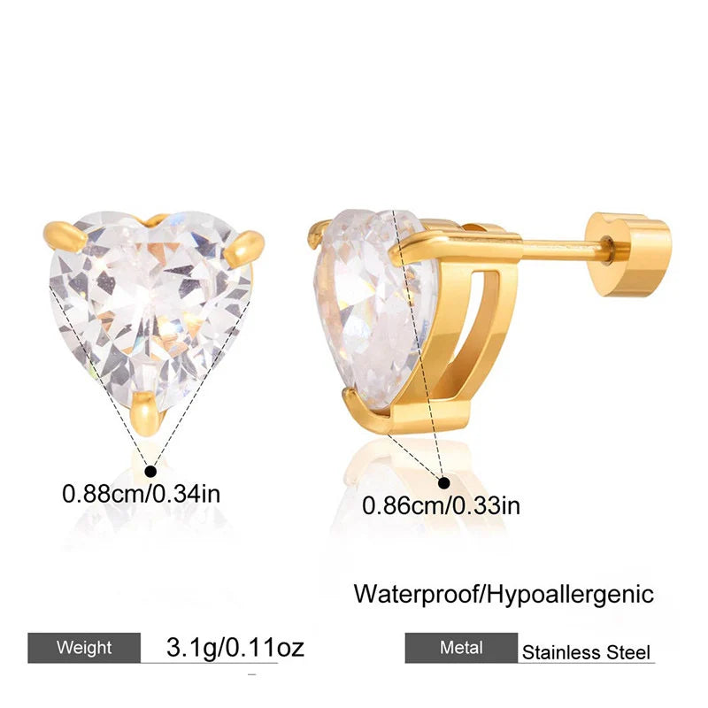 AMORA HEART STUDS