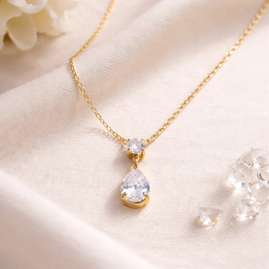 DIAMOND DROP NECKLACE